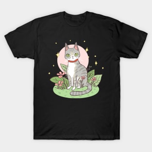 Cute grey cat art T-Shirt